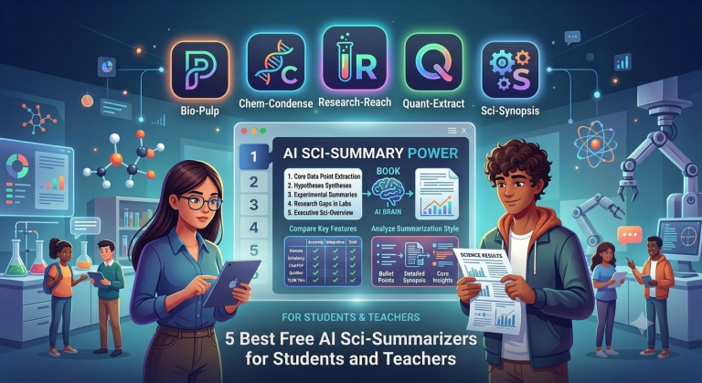 best free AI tools for summarizing books and research papers