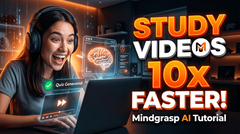 How to use Mindgrasp AI to study video lectures